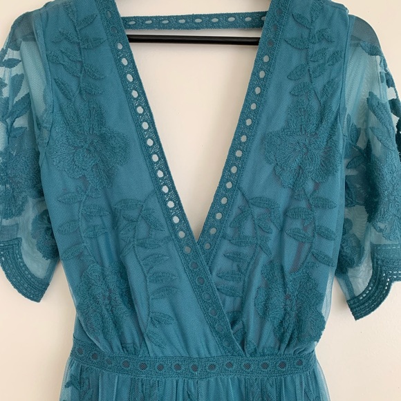 NWT Honey Punch Lace Jumpsuit with Romper under - Picture 6 of 8